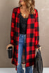 Print Colorblock Long Cardigan